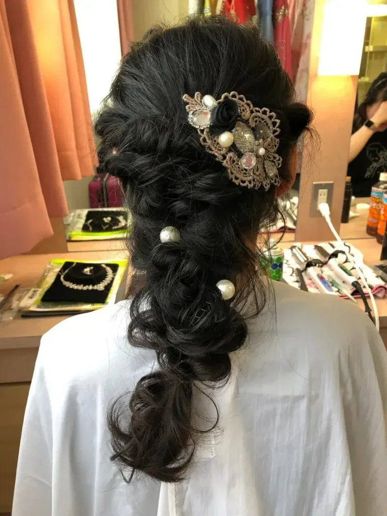 結婚式 ブライダルヘアメイク ロケーション撮影 結婚式前撮り エアブラシメイク エマブール ヘアアレンジ 編みおろし 関西 大阪 堺 出張ヘアメイク
