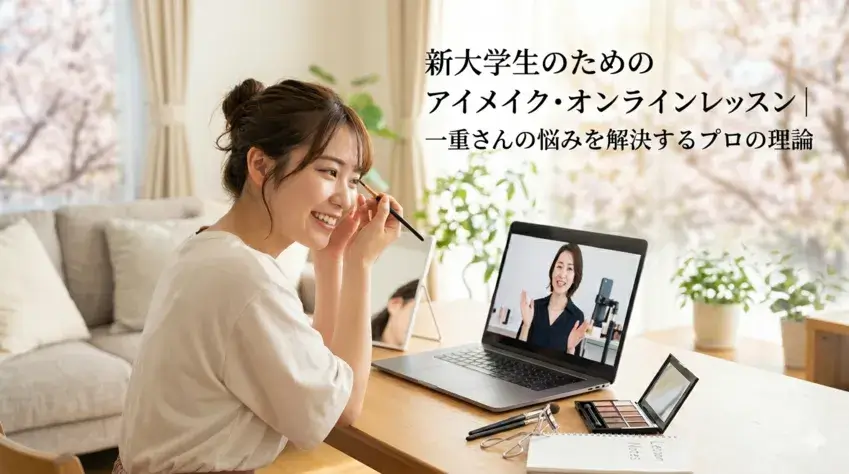 新大学生向けオンラインアイメイクレッスンのサムネイル画像